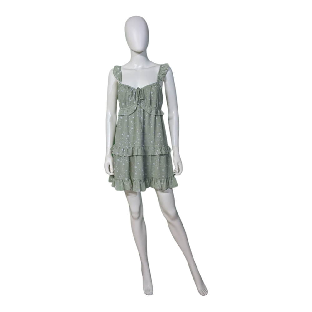 Le Lis Collection Floral Mini Dress Sea-glass S
